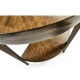 Small Demilune Daniella & Burl Walnut Console Table