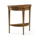 Small Demilune Daniella & Burl Walnut Console Table