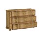 Rectangular Serpentine English Brown Oak Chest of Drawers