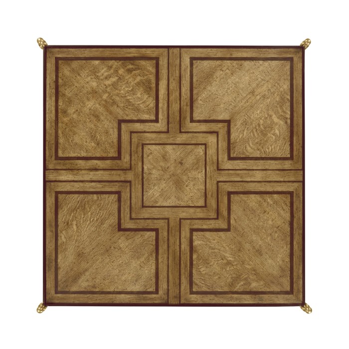 Large Square English Brown Oak Coffee Table
