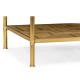 Square English Brown Oak Lamp Table with Drawer