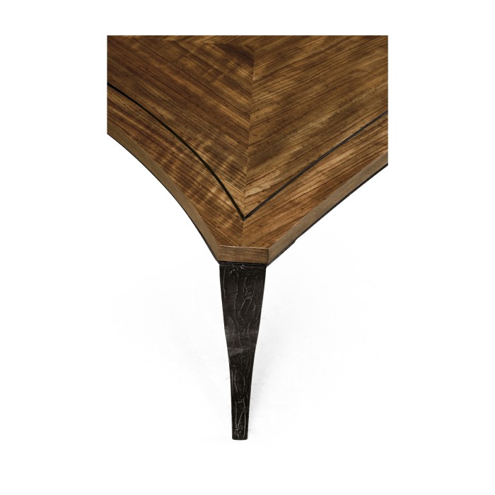 Large Square Curved Daniella & Burl Walnut Coffee Table