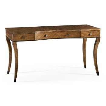 Inward Bow Front Daniella & Burl Walnut Desk
