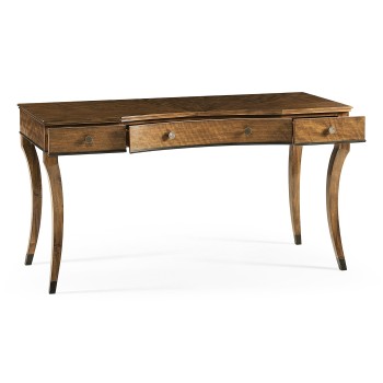 Inward Bow Front Daniella & Burl Walnut Desk