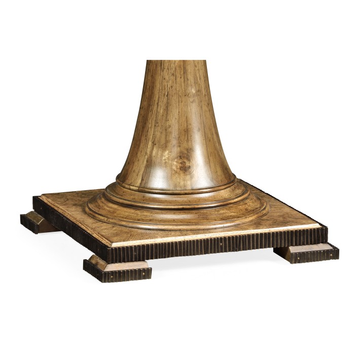 Small Round English Brown Oak Wine Table