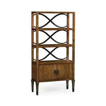 Daniella & Burl Walnut Three-Tier Bookcase