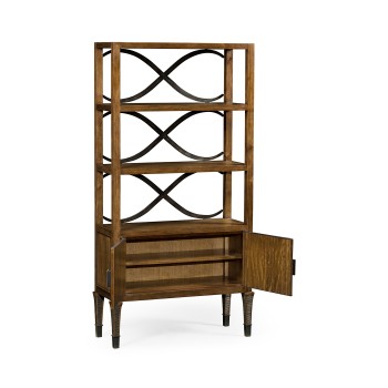 Daniella & Burl Walnut Three-Tier Bookcase