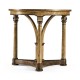 Round English Brown Oak Lamp Table