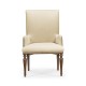 Square Back Bleached Crotch Walnut Dining Arm Chair