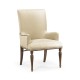 Square Back Bleached Crotch Walnut Dining Arm Chair