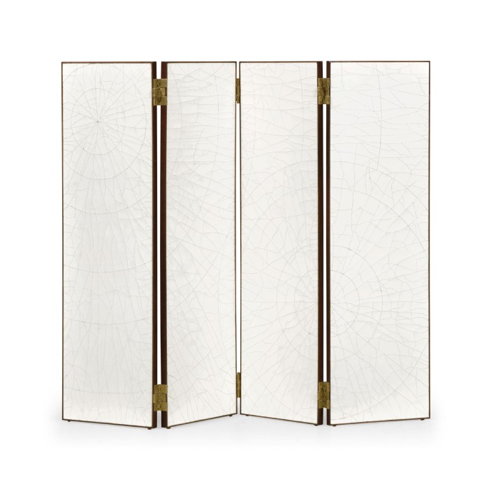 Crackle Ceramic Lacquered Folding Screen