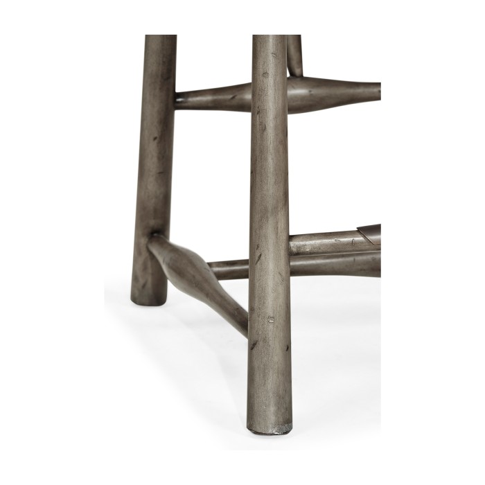 Smokers Style Antique Dark Grey Counter Stool