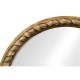 Large Round English Brown Oak Hanging Mirror