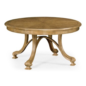Round Caledonian Daniella & Burl Walnut Dining Table 54