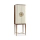 Crackle Cloth Lacquered Drinks Cabinet