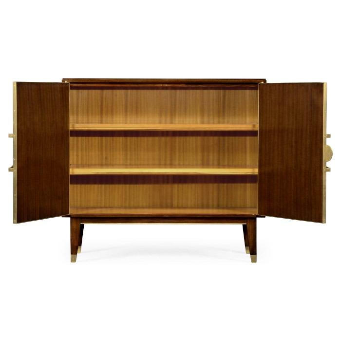Walnut & Crackle Cloth Lacquered Server