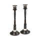 A Pair of Charcoal & White Candlesticks