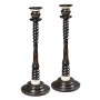 A Pair of Charcoal & White Candlesticks