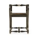 Curved Charcoal & Gilded Stool
