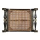 Curved Charcoal & Gilded Stool