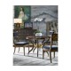 Round Natural Macassar Ebony & Brass Centre Table