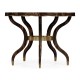 Round Natural Macassar Ebony & Brass Centre Table
