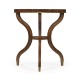 Triangular Dark Santos & Brass Side Table