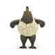 Antique Dark Bronze Kiwi in Broken Eggshell
