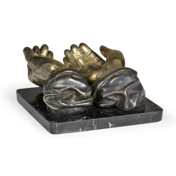 Double Light Brass Open Face Palms