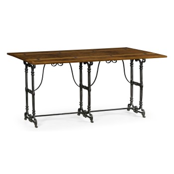 Rectangular Caledonian Daniella & Burl Walnut Hunt Table 63