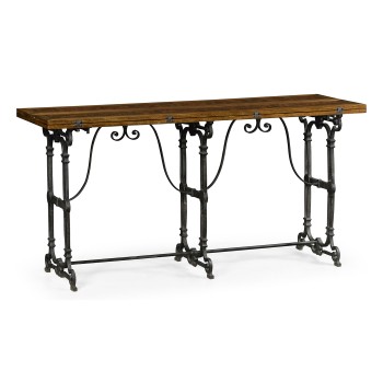 Rectangular Caledonian Daniella & Burl Walnut Hunt Table 63