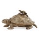 Anitque Light Brown Brass Turtle Container