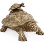 Anitque Light Brown Brass Turtle Container