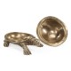 Anitque Light Brown Brass Turtle Container