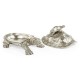 White Stainless Steel Turtle Container