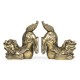 Antique Brass Foo Dog Bookends