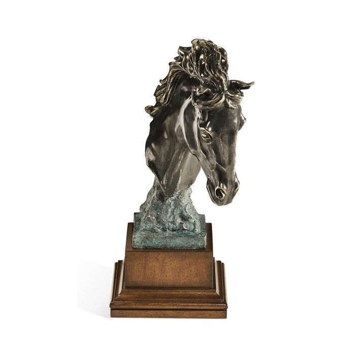 Antique Dark Bronze Stallion Horse Head