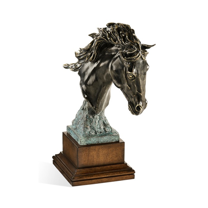 Antique Dark Bronze Stallion Horse Head