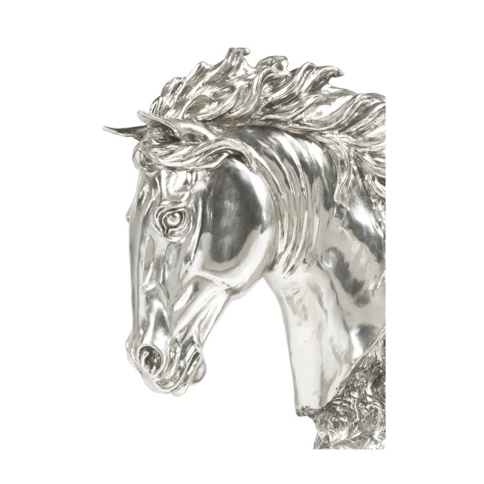 White Stainless Steel Stallion Horse Head