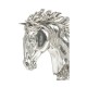 White Stainless Steel Stallion Horse Head