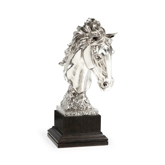White Stainless Steel Stallion Horse Head