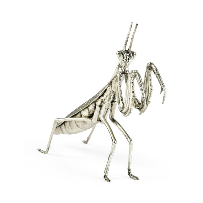 White Brass Praying Mantis