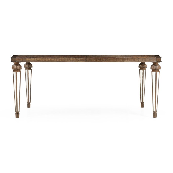 Berkley Walnut & Antique Mirror Dining Table 72