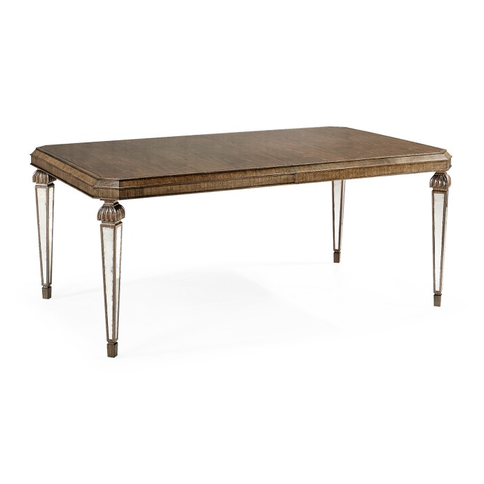 Berkley Walnut & Antique Mirror Dining Table 72