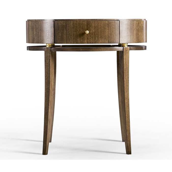 Berkley Oval Walnut Bedside Table