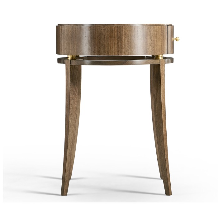 Berkley Oval Walnut Bedside Table