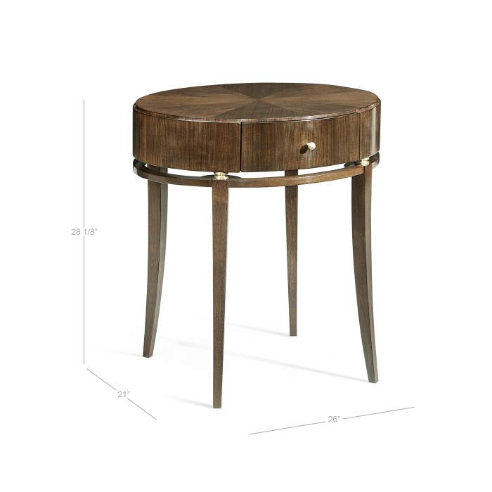 Berkley Oval Walnut Bedside Table