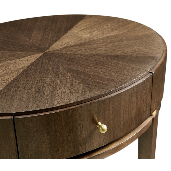 Berkley Oval Walnut Bedside Table