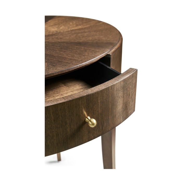 Berkley Oval Walnut Bedside Table