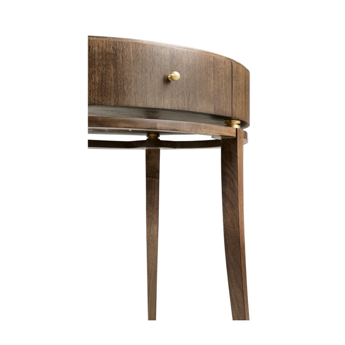 Berkley Oval Walnut Bedside Table